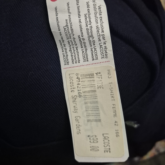 NWT Lacoste Marine Blue Long Sleeve Shirt M - Picture 4 of 5